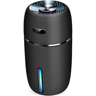 Imagem de Difusor de Óleo Essencial para Carro Umidificador USB 200ml Purificador Ar com Luz Noturna LED 7 Cores Design Silencioso Sem Som Mesa Trabalho Quarto