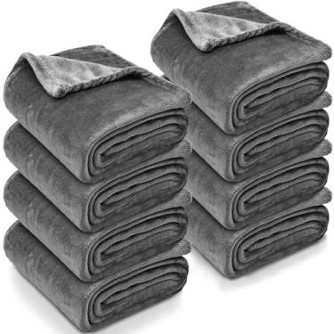 Imagem de Tewloss Cobertores de lã a granel 127 x 152 cm - pacote com 8 cobertores macios de pelúcia de flanela para sofá, cama, casa - Presentes leves e quentes para casamento, viagem, animal de estimação