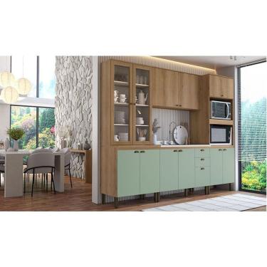 Imagem de Cozinha Modulada Finesse Ambiente Composição 31 Capuccino Menta - Thb