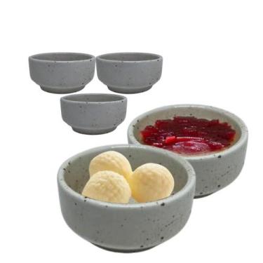 Imagem de Kit 15 Mini Manteigueira individual para Restaurante porcelana Creme 6