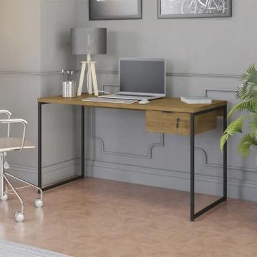 Imagem de Escrivaninha 1 Gaveta Estrutura Metalica Tampo em MDP New Kappesberg