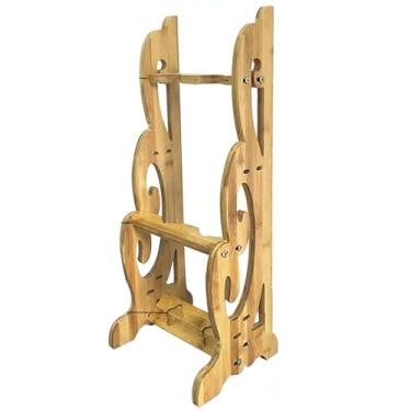 Imagem de Suporte de Katana de Exibição Vertical, Suportes de Armas de Exibição de Chão, Suporte de Espada de Artes Marciais de Madeira, Cabides de Espada para Armazenar Várias Espadas e Armas Longas (Amarelo 8