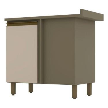 Imagem de Balcão de Cozinha Connect Canto Reto Duna Cristal  Henn