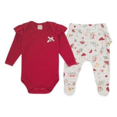 Imagem de Conjunto Bebê Menina Body Ribana/Mijão Cogumelos Mini & Co-Feminino