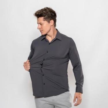 Imagem de Camisa Masculina Casual em Poliamida Confortável Crocker - 50676-Masculino