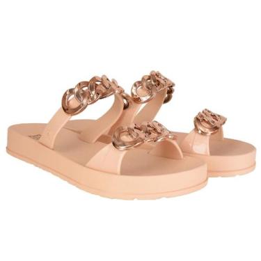 Imagem de Sandália Feminina Slide Zaxy Rings Produto Original Novidade, Rose, 38