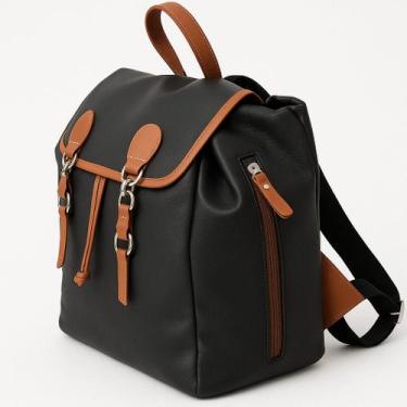 Imagem de Mochila de couro Premium Zup Essenza - Zup Bags, Preto