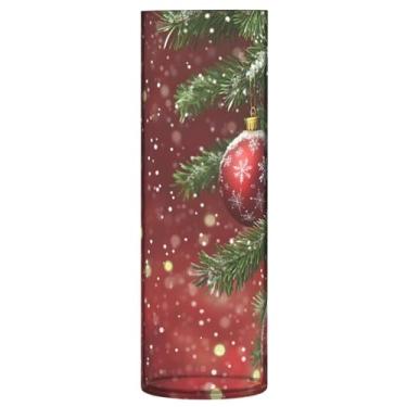 Imagem de Qilmy Vaso de bola de decoração de Natal para flores, vaso de belas artes, decoração de casa para escritório, sala de jantar, sala de estar, casamento346