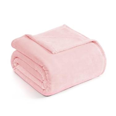 Imagem de Casa Platino Cobertor Queen Size – Manta de lã leve rosa para cama ou sofá – Cobertor de flanela macio e aconchegante 90 x 90 para mulheres, adolescentes ou dormitórios