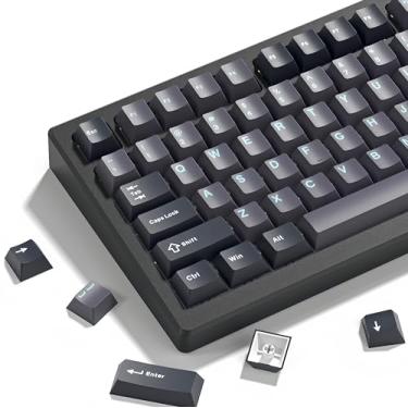 Imagem de dagaladoo Teclas Personalizadas PBT com Perfil XVX, Double Shot, 189 Teclas, USB, Mecânico, Cinza/azul-escuro, QWERTY, Cherry Gateron MX, Teclado Mecânico 60% 65% 70% 100%