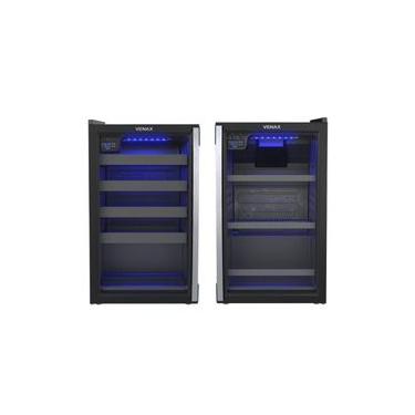 Imagem de Conjunto Cervejeira Venax Blue Light 102 Litros + Adega Piubella 24 Garrafas Porta Invertida Preto