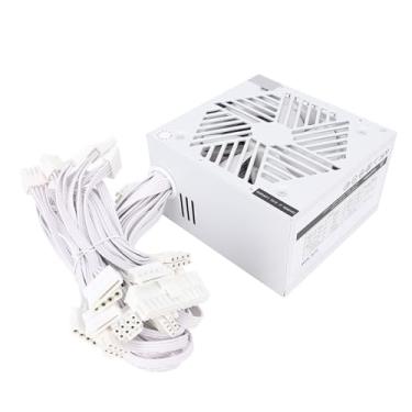 Imagem de Fabater Fonte de Alimentação ATX de 700 W, Fonte de Alimentação para PC para Jogos Com Conectores de 4 + 4 Pinos, 12 V para Computadores PC Com Ventoinha de 120 Mm, Branca