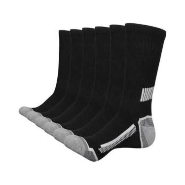 Imagem de Meias Esportivas Masculinas, 6 Pares, Absorventes De Suor, Confortávei