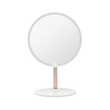 Imagem de Espelho de maquiagem de LED para mesa espelho de maquiagem HD com luzes espelho de curativo subiluminação complementar espelho de maquiagem