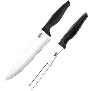 Imagem de Conjunto De Facas Com 2 Peças Cross Preto - 2556-308 - Brinox