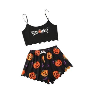 Imagem de Conjunto De Pijamas Sexy De Halloween Para Mulheres, Roupa De Dormir D