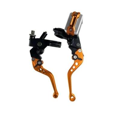 Imagem de Cilindro Mestre De Freio Universal CNC 7/8'' Com Cabo E Reservatório D