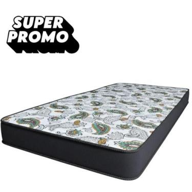 Imagem de Colchão Solteiro D28 Alta Densidade Branco  Medidas 188x88x14cm. - Fen