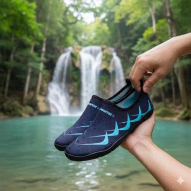 Imagem de Sapatilha Masculina feminina Aquatica Nautica Neoprene Esportiva Solad