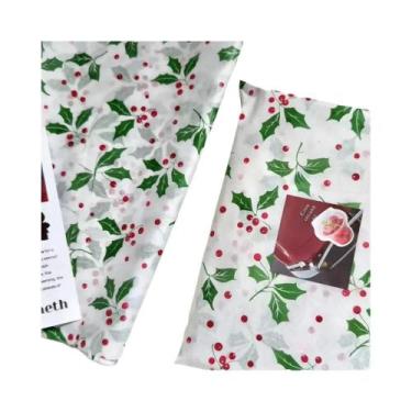 Imagem de Papel De Seda Com Padrão De Natal Papai Noel E Árvore De Natal, Pacote