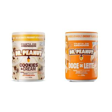 Imagem de Kit 2 Mini Pasta De Amendoim 250g - Dr. Peanut, Cookies & Cream + Doce