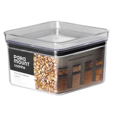 Imagem de Pote Hermético Multiuso Lumini Quadrado Paramount 830 ml - Paramount P
