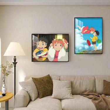 Imagem de Conjunto de tela de pintura de parede Ponyo Anime 30x40cm x2 - taiyuan