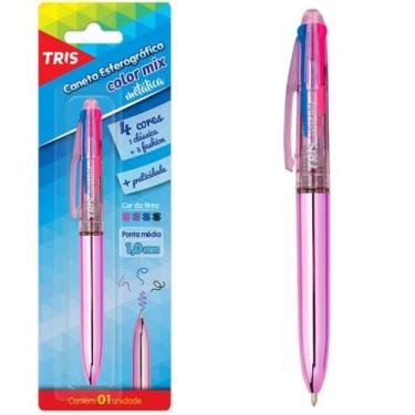 Imagem de Caneta Esferográfica 4 Cores Color Mix Metal 1,0mm Tris