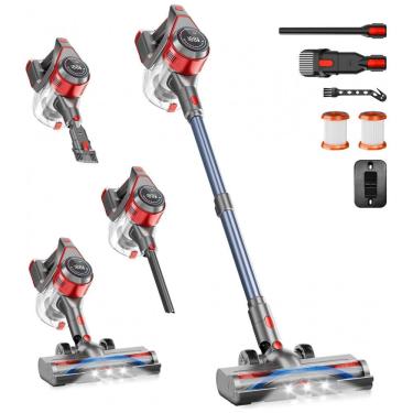 Imagem de Aspirador Sem Fio BSNAW Vermelho 35kPa LED Bateria Destacável 45 Minutos 8 em 1 XL-638A...