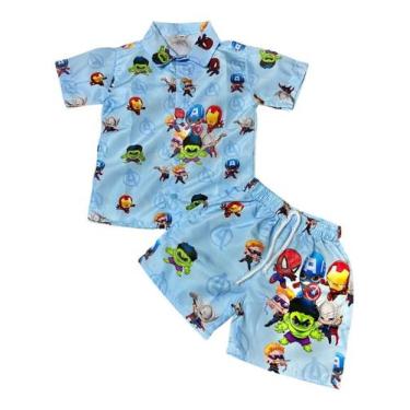 Imagem de Conjunto Mauricinho Vingadores/heróis - Camisa E Bermuda - Pequenos En