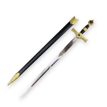 Imagem de Espada Preta E Dourada Rei Davi E Salomão Cerimonial - Tenda Medieval