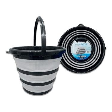 Imagem de Balde Para Limpeza Retrátil 10 Litros Perfect Preto