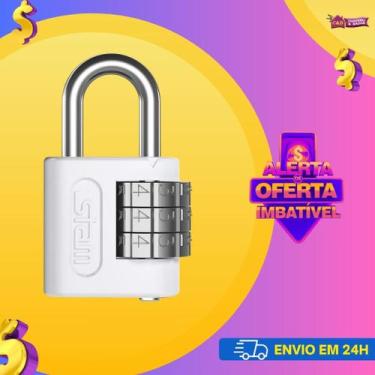 Imagem de Cadeado Segredo Zamac Stam 25mm Branco