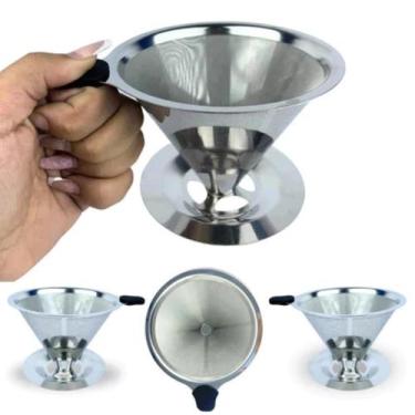 Imagem de Filtro De Café Coador Inox 103 Grande Reutilizável Alta Qualidade - B-