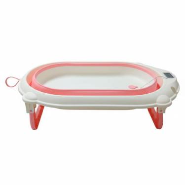 Imagem de Banheira Retrátil Com Termômetro Rosa Domni