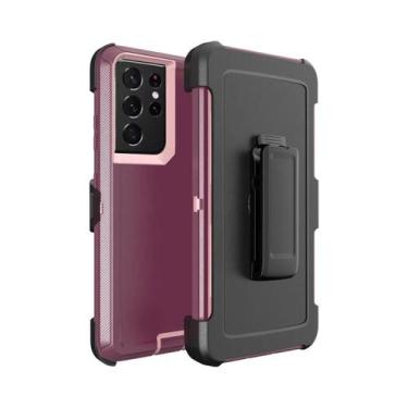 Imagem de Capa Híbrida Reforçada Com Clipe De Cinto Para Samsung A57 A37 A55 A35