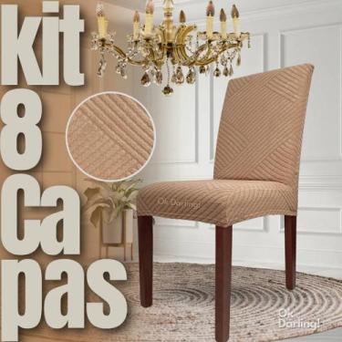 Imagem de Kit 8 Capas de Cadeira Linha Gold Australiana Caramelo - OK Darling