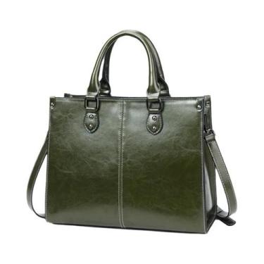 Imagem de Bolsa Feminina De Couro Genuíno Transversal De Ombro, Sacola E Bolsa D