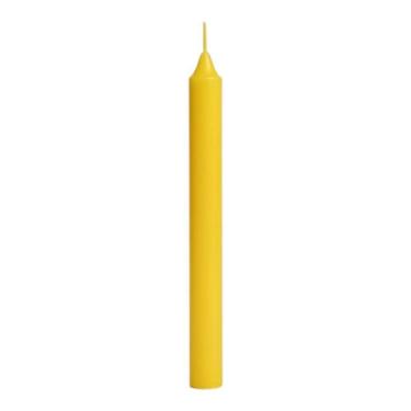 Imagem de Vela Amarela Palito Comum 1 Unidade  Prosperidade, Fé e Uso Espiritual