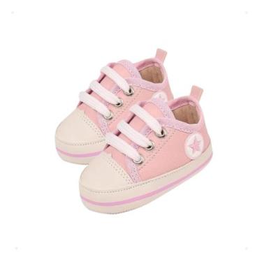 Imagem de Tênis de Bebê Star para Recém Nascido Menino e Menina - Alva, Rosa, M