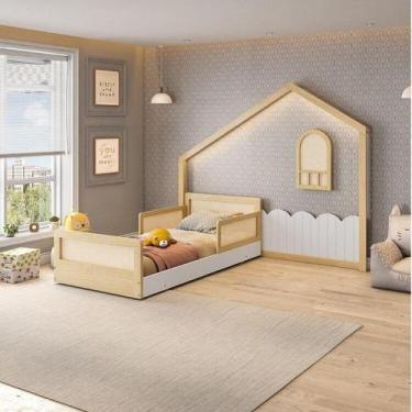 Imagem de Cama Lift Reversível Solteiro e Moldura com Led New Garden Casatema Na