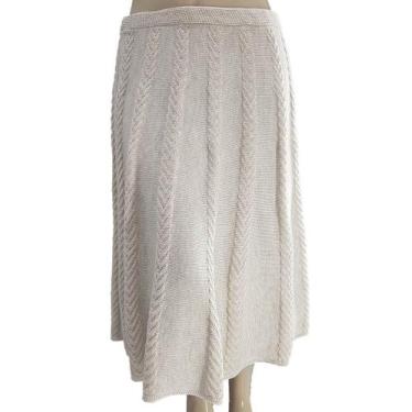 Imagem de Saia Feminina Tricot Links Wan - Katlen Tricot, Bege, Único