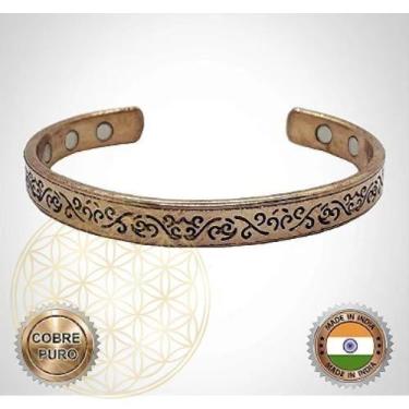 Imagem de Bracelete de Cobre Magnético Ajustável - Fluir, Arabesco