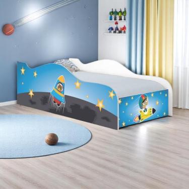 Imagem de Cama Solteiro Glow Astronauta E Foguete Solteiro