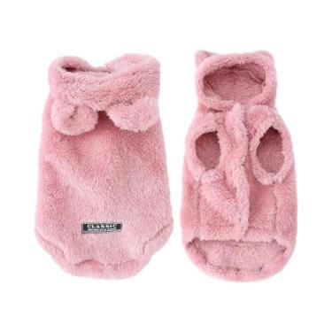 Imagem de Casaco De Lã Quente Para Animais De Estimação Com Capuz Para Cães E Ga