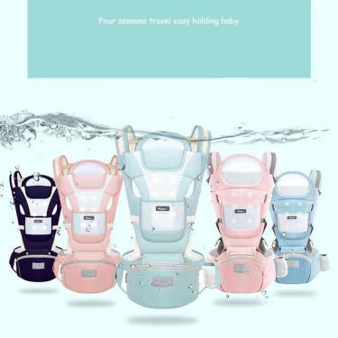 Imagem de Canguru para Bebê 3 em 1 Ergonômico Frontal com Hipseat Até 30kg Cinza OEM