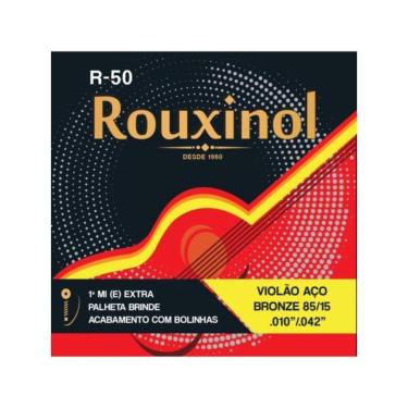 Imagem de Encordoamento Para Violão 010 Aço Bronze R50 Rouxinol