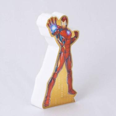 Imagem de Luminária LED Shape Homem de Ferro USB Marvel TPC Decorativa para Leitura com Luz Difusa Vermelho