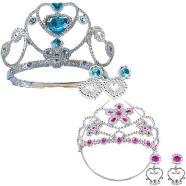 Imagem de Brinquedo Infantil Kit Joias da Princesa com Coroa, Arquinho e Brincos para Imaginação e Coordenação Ark Brasil