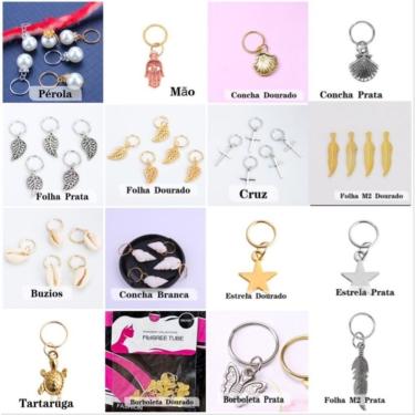 Imagem de Pingentes Oem Folhaprata em Metal Dourado e Prata Pacote Variado para Cordões Pulseiras e Colares Adulto